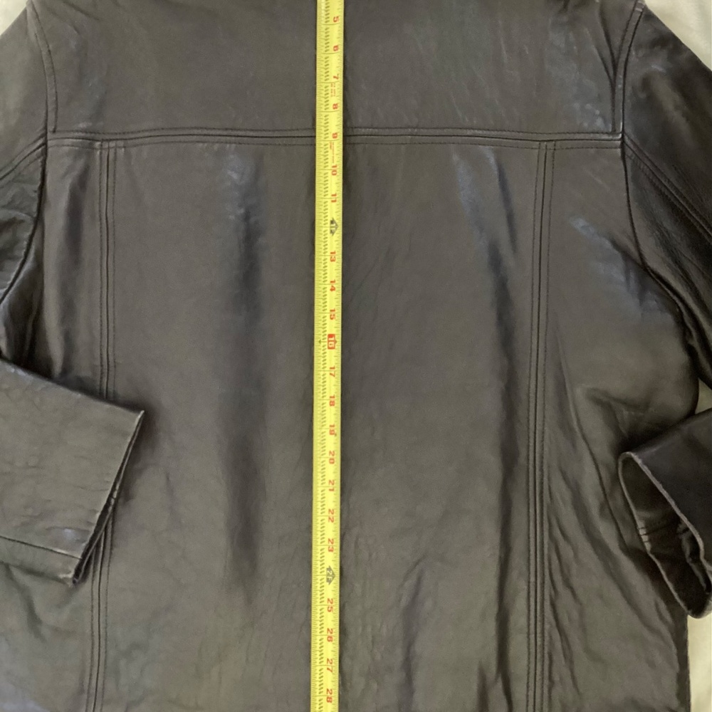Calvin Klein Genuine Leather Men’sJacket XL • Brownish Black • Classic Zip Front - Picture 15 of 15